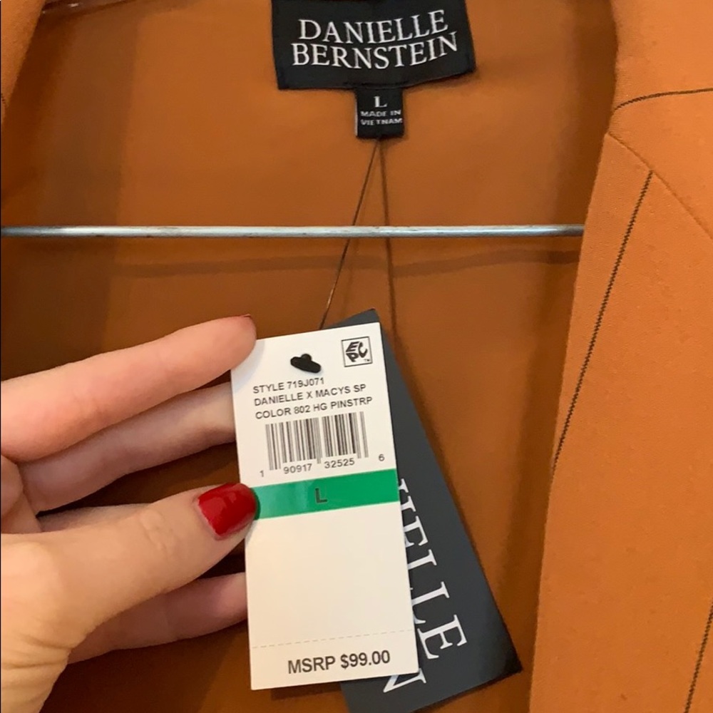 Danielle Bernstein Pinstripe Boyfriend Blazer - Picture 3 of 7